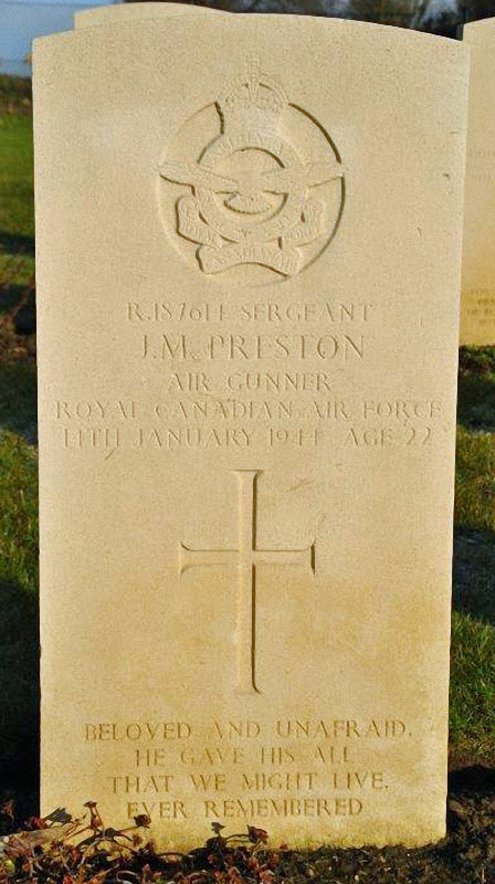 Sgt James Michael Preston<br/><br /><br />died January 14th, 1944